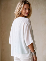 Women's Cozy Breathable Slub Cotton Cardigan