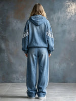 Cozy Shiny Hot Drill Denim-Style Hoodies