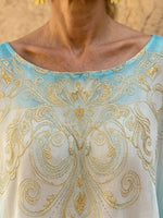 Women's Boho Ombre Batwing Sleeve Sheer Top