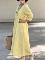 Relaxed Sunny Yellow Maxi Dress